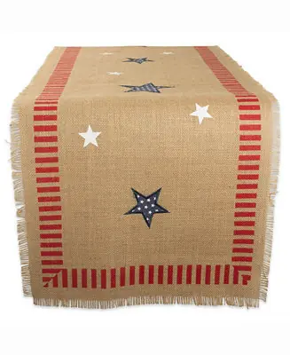 Best Seller 4Th of July Jute Table Runner 14" X 74"