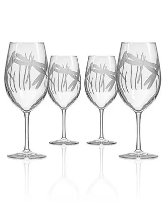 Grab Now Dragonfly All Purpose Wine Glass 18oz - Set of 4 Glasses