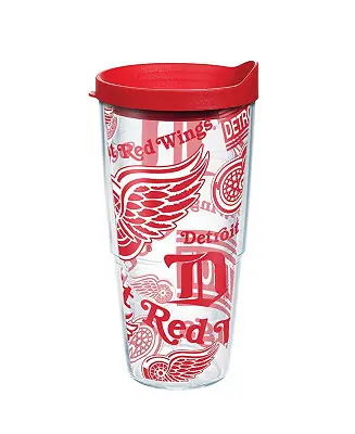 Detroit Red Wings 24 Oz All Over Classic Tumbler Warranty Included
