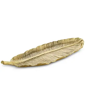 Luxury Leaves Gold Banana Large Platter