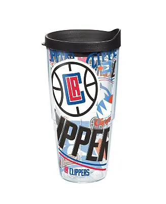 LA Clippers 24 Oz All Over Classic Tumbler Limited Time