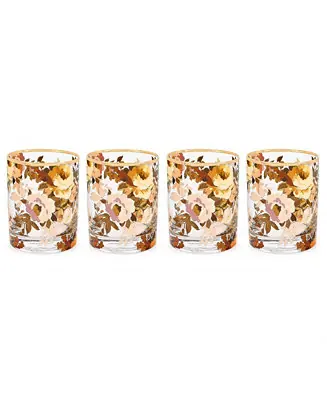 Wild Rose Tumbler Glasses, Set of 4 Warranty Included