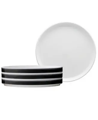 Premium ColorStax Stripe Salad Plates, Set of 4