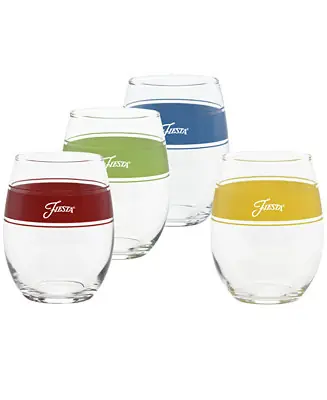 Bright Frame 15 Ounce Stemless Wine Glass, Set of 4 Time-Limited