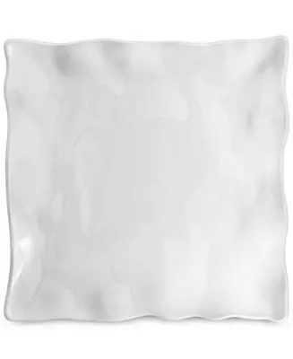 Certified Small White Ruffle Melamine Square Platter