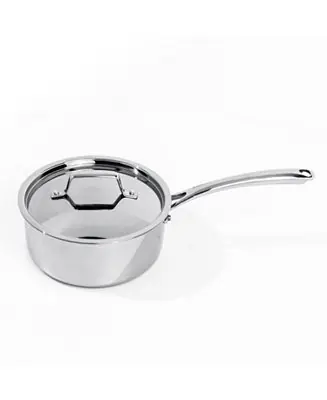 Don’t Miss Out Professional Tri-Ply 18/10 Stainless Steel 8" Saucepan with SS Lid, 3.3qt.