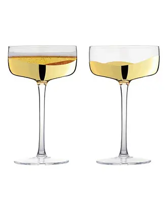 Don’t Miss Out Wave Champagne Coupes, Set of 2
