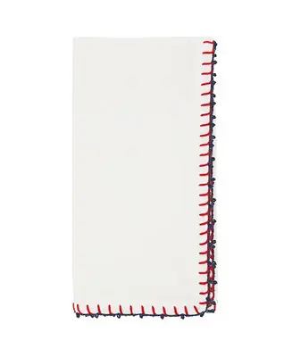 Whipstitch Pom Pom Delight Napkin Set of 4, 20"x20" Mega Sale
