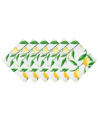 Lemon Bliss Print Outdoor Napkin, Set of 6 Secure Checkout
