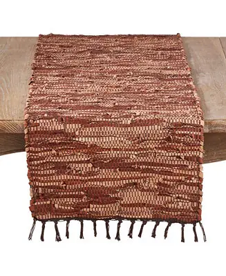 100% Leather Runner with Chindi Design Buy Online