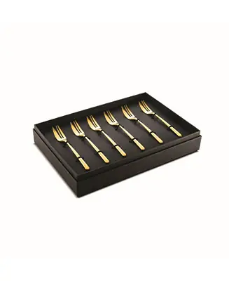Cheap Linea Ice Oro Cake Fork Set, 6 Piece
