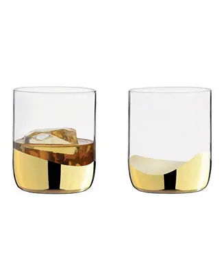 Wave Double Old Fashioned Tumblers, Set of 2 Big Sale
