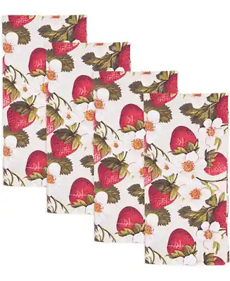 Get Yours Breezy Juicy Strawberry Cotton Napkins, 20" x 20"