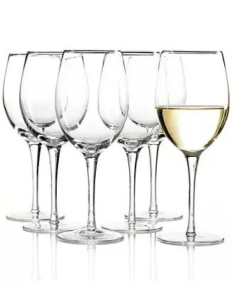 Tuscany White Wine Glasses 6 Piece Value Set Handmade