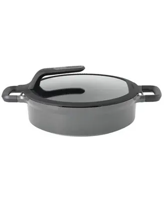 Limited Edition GEM 11" Nonstick Two-Handled Saute Pan 4.9Qt., Glass Lid, Gray