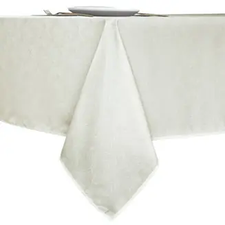 Diamond Textured Spill And Stain Proof All Purpose Fabric Tablecloth - 60 in. W x 84 in. L (6-8 Chairs), Spice Authentic