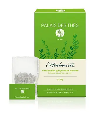 Lemongrass Ginger Carrot Herbal Tea Box, Pack of 20 Tea Bags Limited Offer