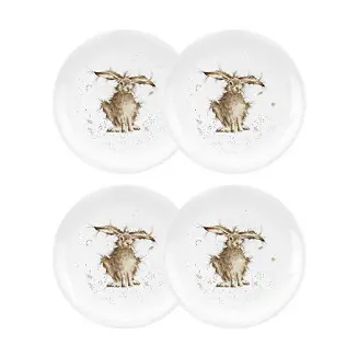 Wrendale Rabbit Plates, Set of 4 Bargain