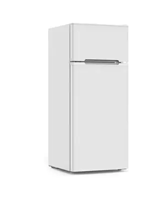 Instant Buy Compact Refrigerator,4.5 Cu.Ft. Mini Separate Freezer Double 2-Door Adjustable Removable Shelves for Apartment/Dorm/Office,WHITE