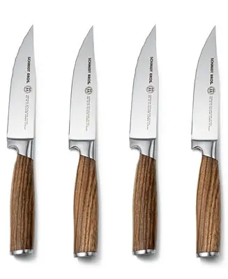 Zebra Wood 4-Pc. Steak Knife Set Hot Deal