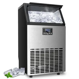 100lbs/Day Commercial Crescent Ice Machine | Dual-Position Undercounter/Freestanding | Adjustable Ice Thickness | Bar & Cafe Use Same Day Shipping