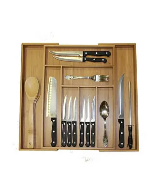 Wholesale 5-Piece Bamboo Expandable Drawer Utensil Organizer Set