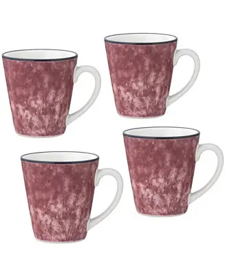 Colorkraft Essence Garnet4 Piece Mug Set, 12 oz Trusted Brand