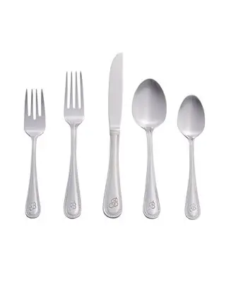 Riverridge Beaded 46 Piece Monogrammed Flatware Set - B, Service for 8 Hot Picks