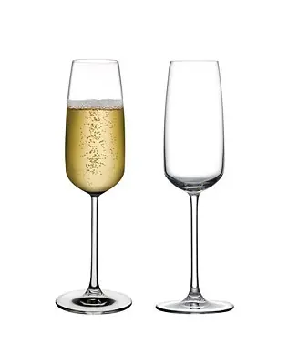 Modern Mirage Champagne Glasses, Set of 2