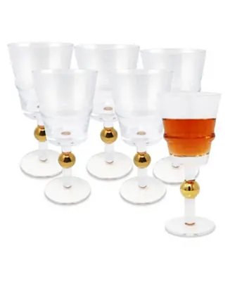 Last Chance Ball on Stem Wine Glasses, Set of 6