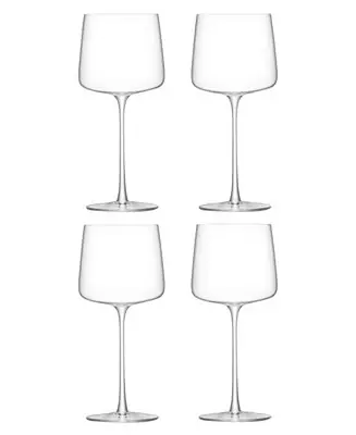 Modern Metropolitan Red Wine Glasses, Set of 4
