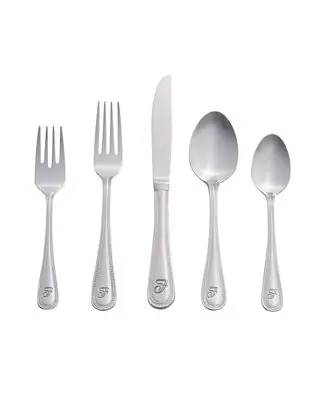 Riverridge Beaded 46 Piece Monogrammed Flatware Set - F, Service for 8 Price Cut