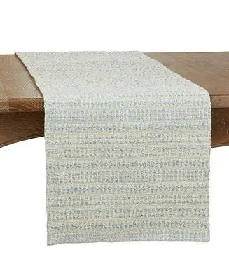 Price Cut Woven Table Runner with Line Design, 72" x 16"