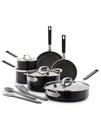 X Bobby Flay Professional Grade Ceramic Nonstick 13-Piece Cookware Set Fresh Stock