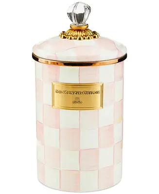 Limited Time Rosy Check Enameled Steel Large Canister