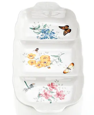 Discount Butterfly Meadow 3-Part Divided Server