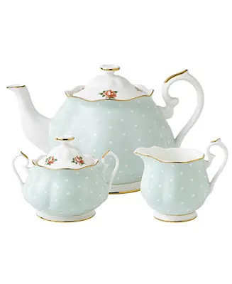 Time-Limited Old Country Roses Polka Rose 3 Piece Tea Set
