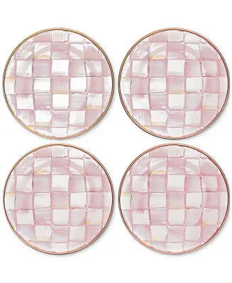Weekend Sale Rosy Check Appetizer Plates, Set of 4