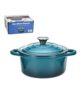 Budget Enameled Cast Iron Dutch Oven Gray (3-Quart) | Cream Enamel Coating Dutch Oven Pot with Lid | Cast Iron Dutch Oven with Even Heat Distribution | Easy Grip to Handles & Multipurpose