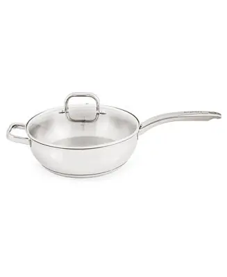 Belly Shape 18/10 Stainless Steel 9.5" Deep Skillet with Glass Lid Direct From Factory