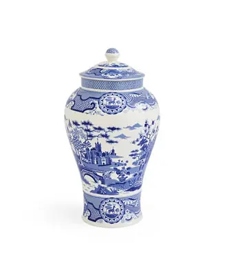 Big Sale Blue Italian Gothic Castle Ginger Jar