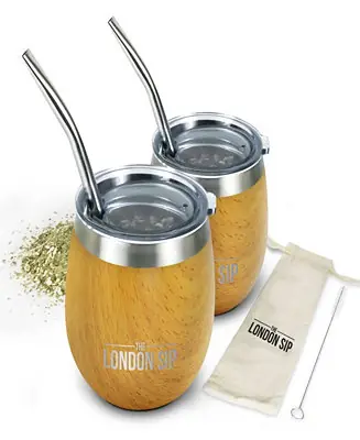Premium Stainless Steel 8 oz. Yerba Mate Cup Set