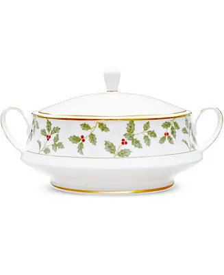 Holly & Berry Gold Covered Vegetable Bowl, 10.25", 48 oz. Best Seller