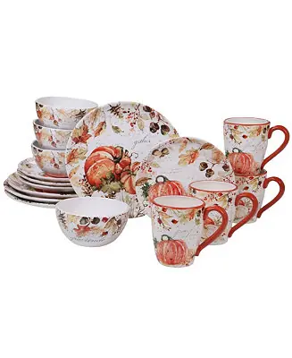Harvest Splash 16 Piece Dinnerware Set Super Sale