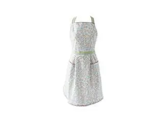 Women's Spring Summer Apron Collection Adjustable, Two Large Pockets Extra Long Ties, One Size Fits Most, Blue Blossom Brand New