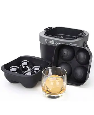 4-Cavity BPA-Free Silicone Ice Ball Maker with Insulated Bucket Must Have