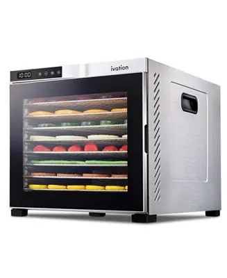 10 Stainless Steel Tray Food Dehydrator for Snacks & Jerky Final Sale