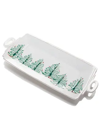 Money Back Guarantee Lastra Holiday Handled Rectangular Platter