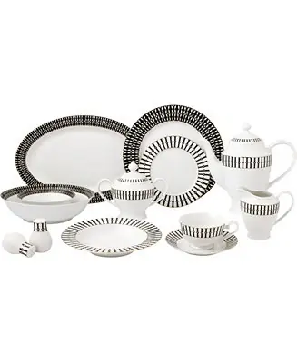 Save Now New Bone China 57 Piece Dinnerware Set- Service for 8