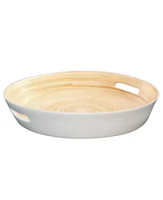 Professional Grade Lexa Collection 16 inch Bamboo Serving Tray with Handles